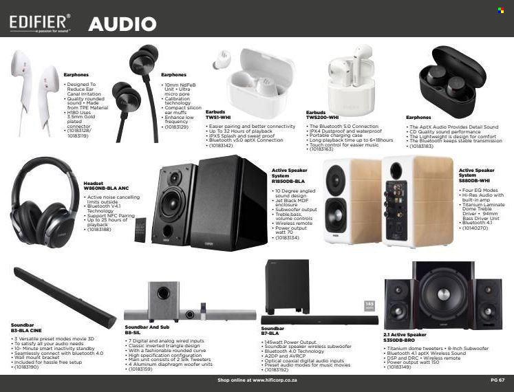 HiFi Corp Specials . Page 67.