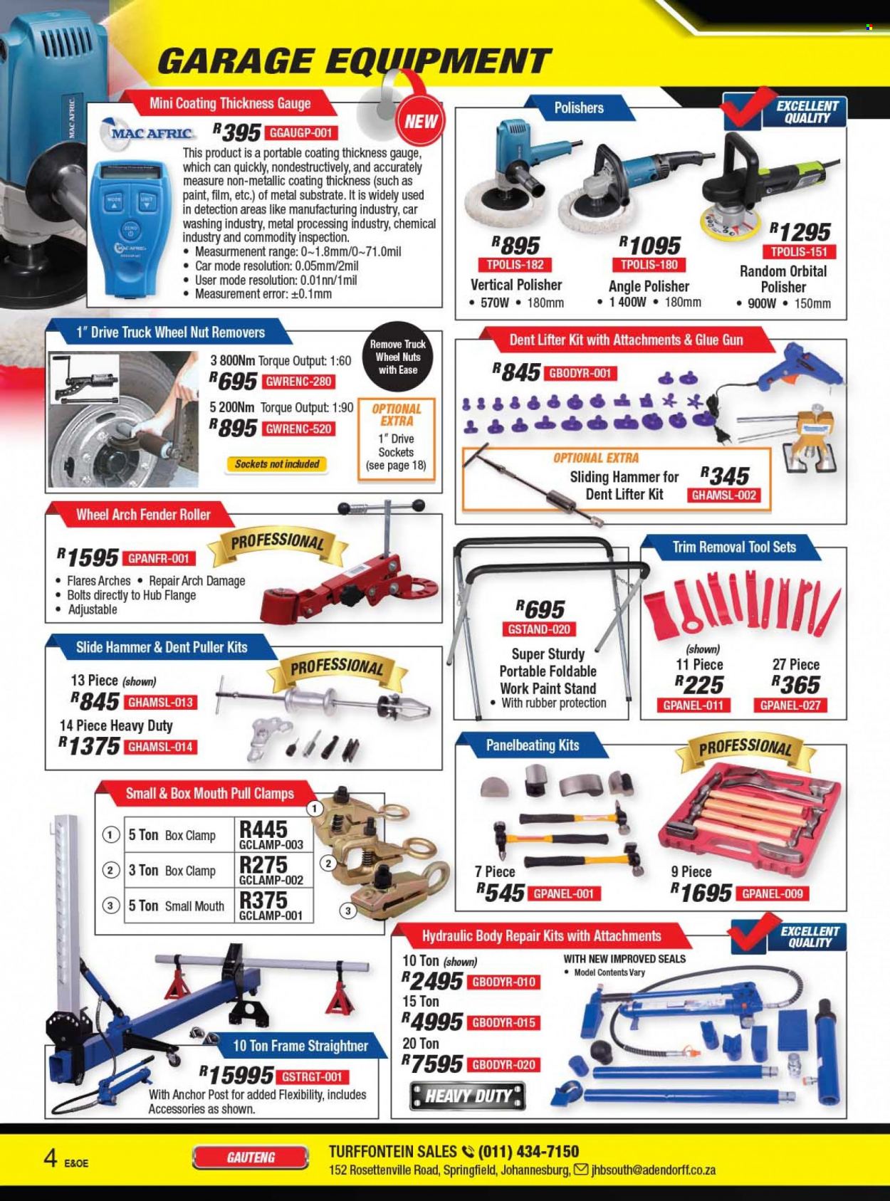 Adendorff Machinery Mart catalogue  - Sales products - socket, hammer, glue gun. Page 6.