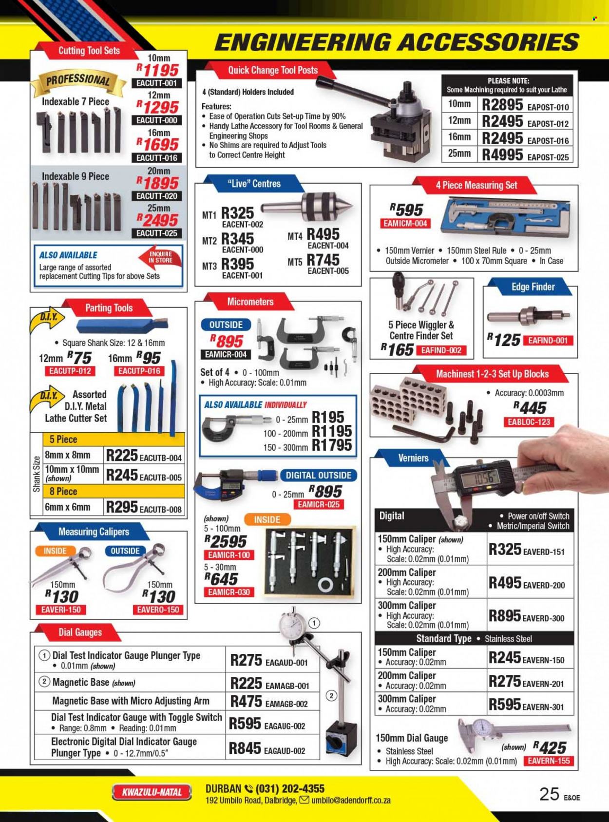 Adendorff Machinery Mart catalogue  - Sales products - cutter set, cutter. Page 27.