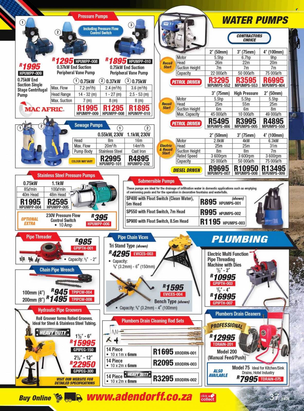 Adendorff Machinery Mart catalogue  - Sales products - wrench. Page 39.