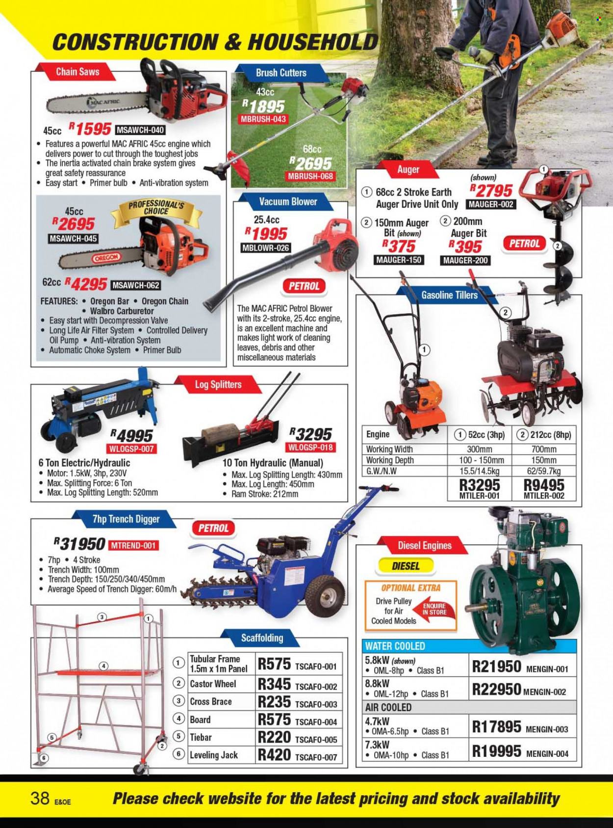 Adendorff Machinery Mart catalogue  - Sales products - petrol blower, blower, vacuum blower, air filter. Page 40.