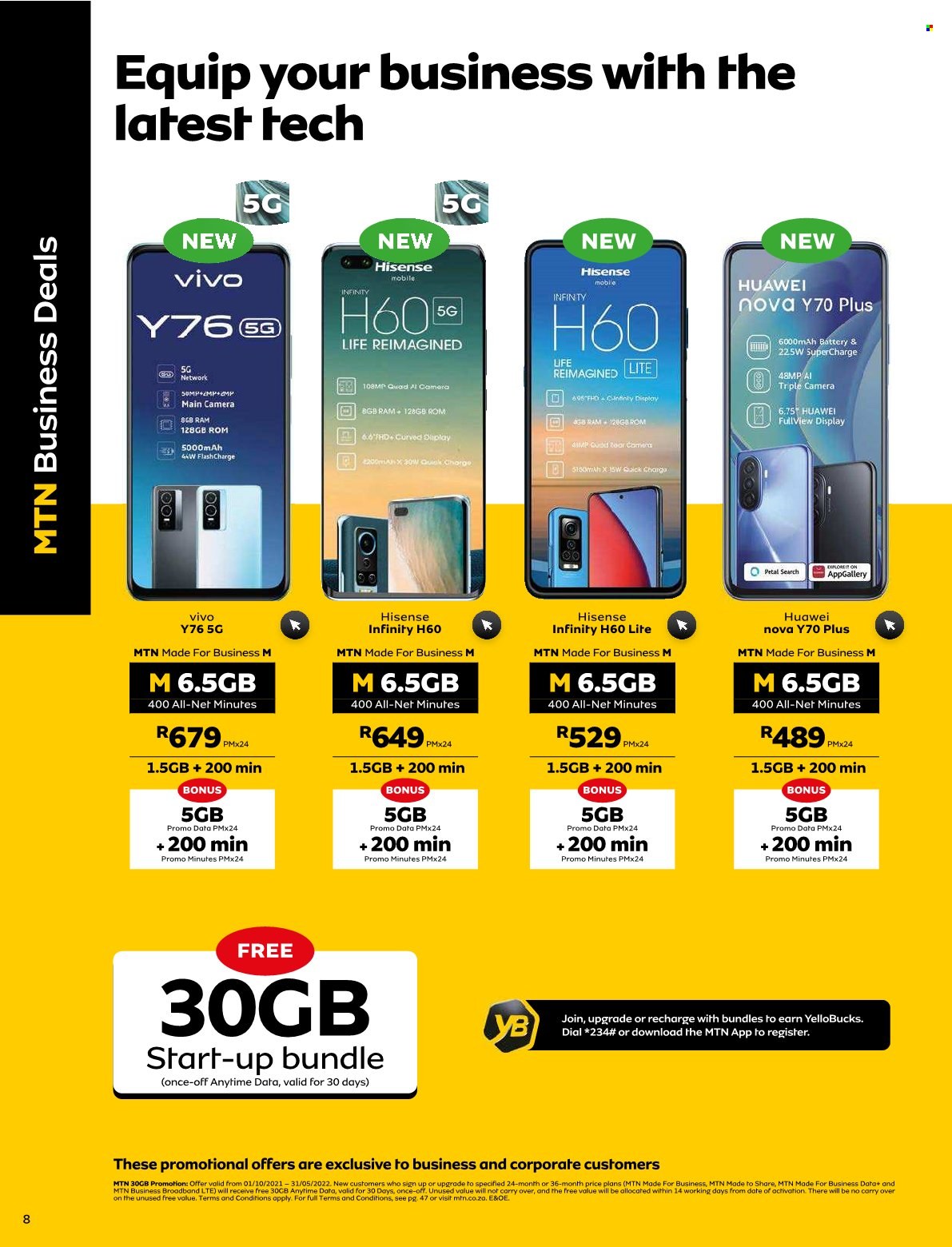 MTN catalogue  - 01/05/2022 - 31/05/2022 - Sales products - Huawei. Page 8.
