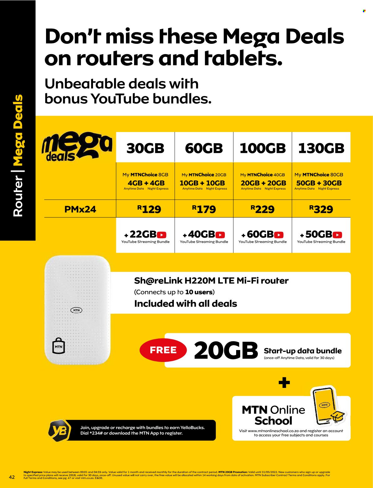 MTN catalogue  - 01/05/2022 - 31/05/2022 - Sales products - router. Page 42.