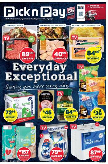 Pick n Pay catalogue - EVERYDAY EXCEPTIONAL SPECIALS