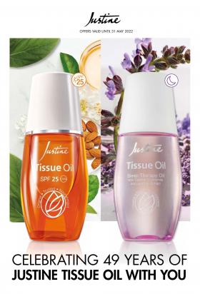 Justine - CELEBRATING 49 YEARS OF JUSTINE TISSUE OIL WITH YOU