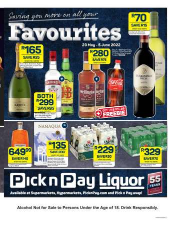 Pick n Pay Liquor catalogue  - 23/05/2022 - 05/06/2022.