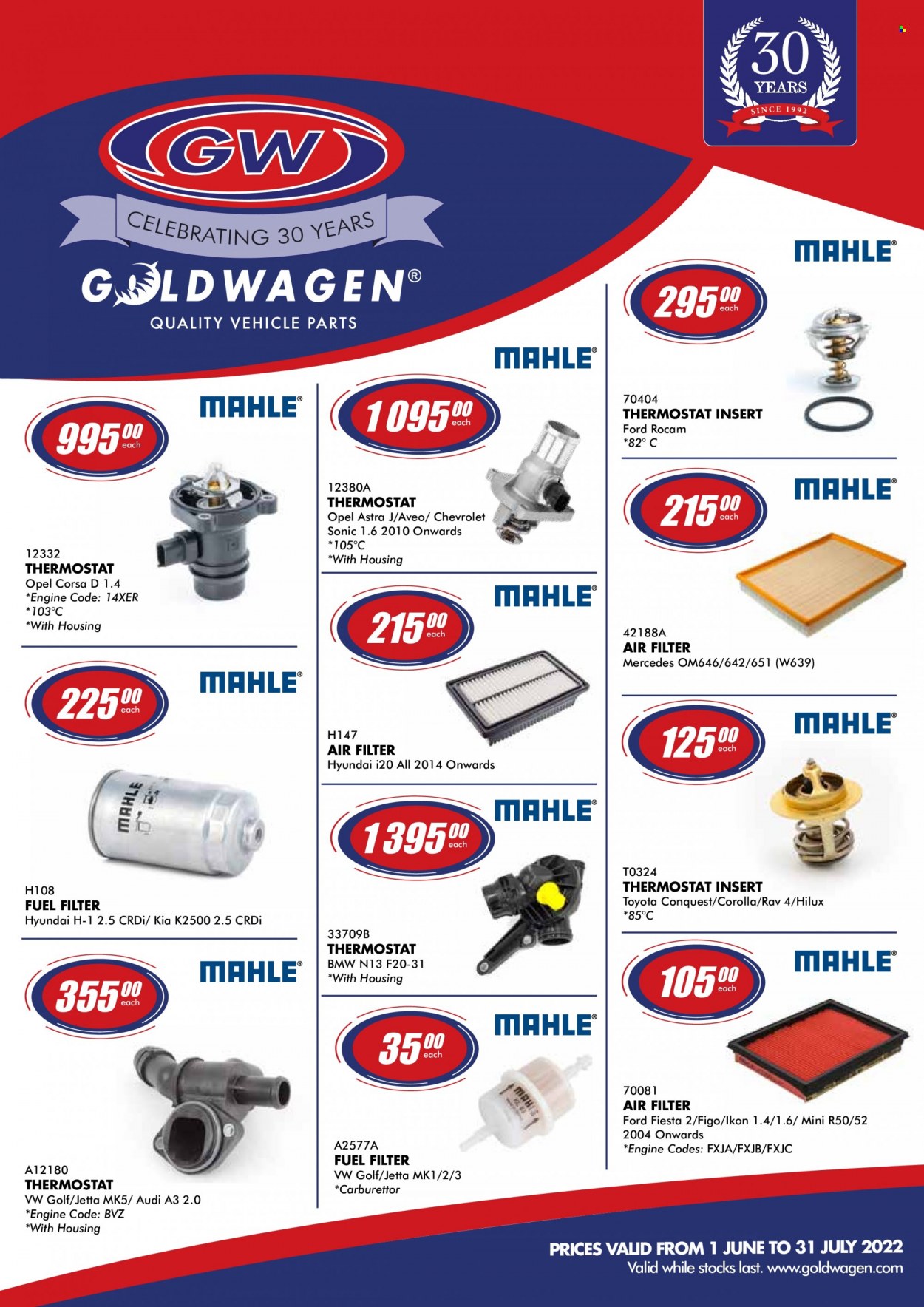 Goldwagen Specials  - 06.01.2022 - 07.31.2022. Page 1.