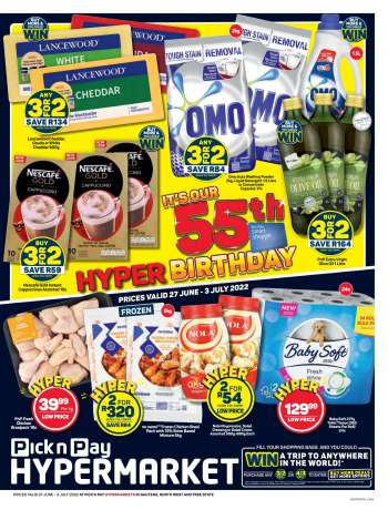 Pick n Pay Hypermarket catalogue  - 27/06/2022 - 03/07/2022.