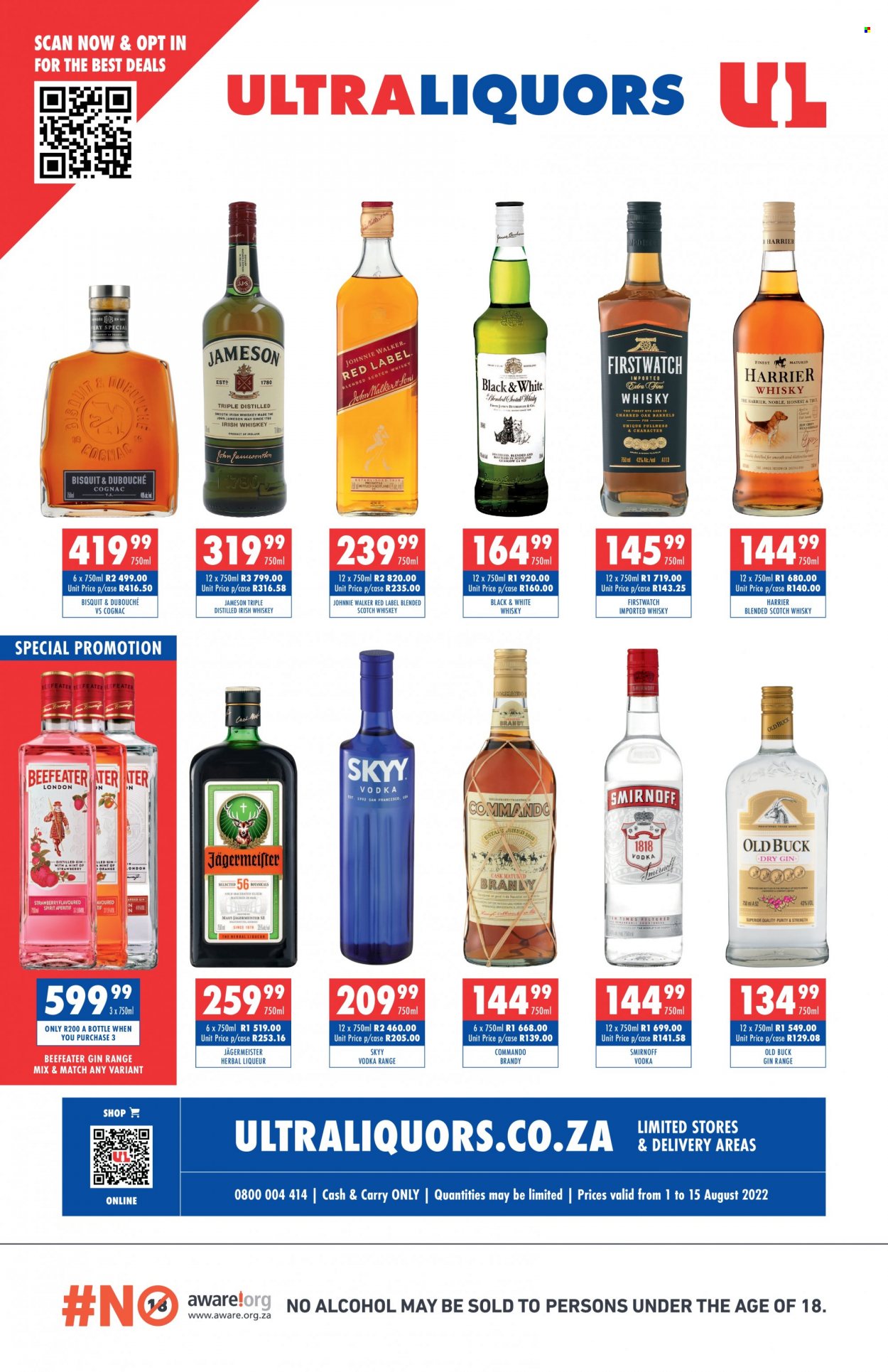 Ultra Liquors Specials  - 08.01.2022 - 08.15.2022. Page 1.