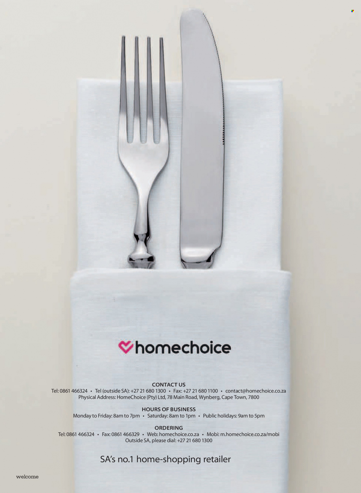 HomeChoice specials. Page 1