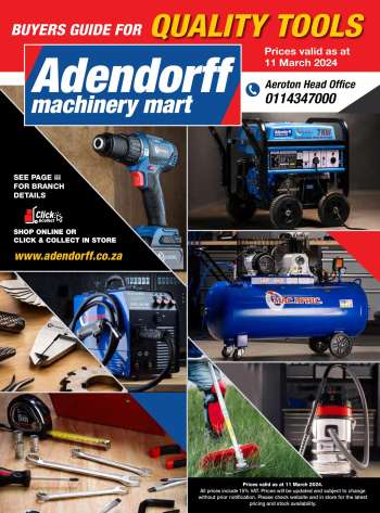 thumbnail - Adendorff Machinery Mart catalogue - Buyers guide for quality tools