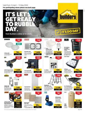 thumbnail - Builders catalogue - Inland : It's Let's Get Ready To Ready to Rubble Day