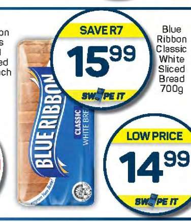 Blue Ribbon Classic White Sliced Bread 700g