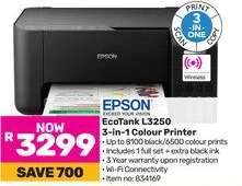 Epson Eco Tank L3250 3 In 1 Colour Printer