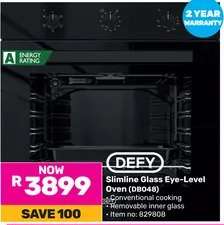 Defy Slimline Glass Eye-Level Oven DBO48