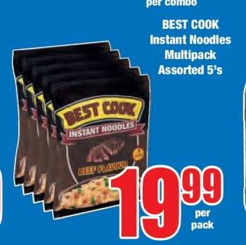 BEST COOK Instant Noodles Multipack Assorted 5's