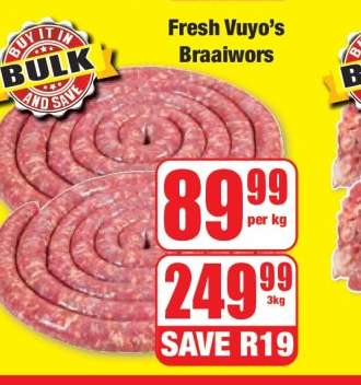 Fresh Vuyo's Braaiwors