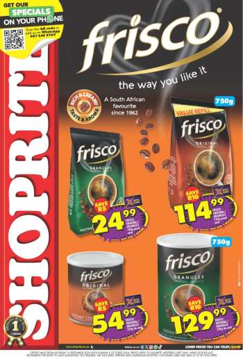 Shoprite catalogue  - 16/09/2024 - 06/10/2024.