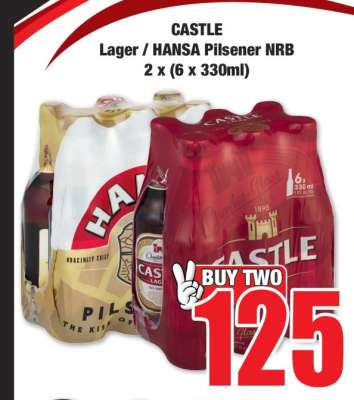 CASTLE Lager / HANSA Pilsener NRB