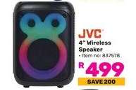 JVC 4" Wireless  Speaker