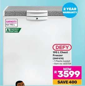 Defy 195L Chest Freezer DMF470