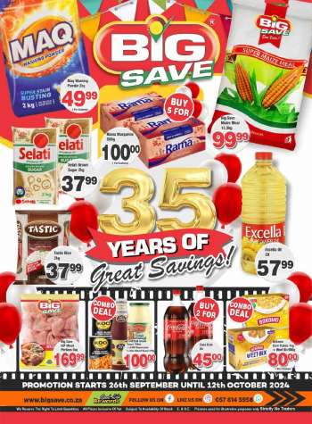 Big Save catalogue  - 26/09/2024 - 12/10/2024.