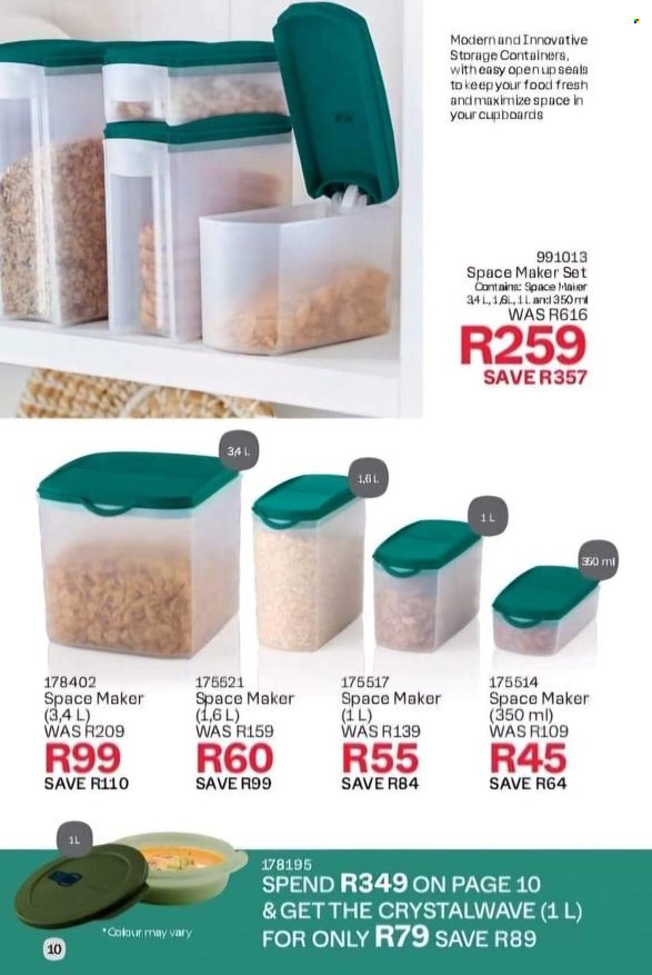 Tupperware specials. Page 1