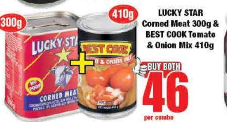 LUCKY STAR Corned Meat 300g & BEST COOK Tomato & Onion Mix 410g