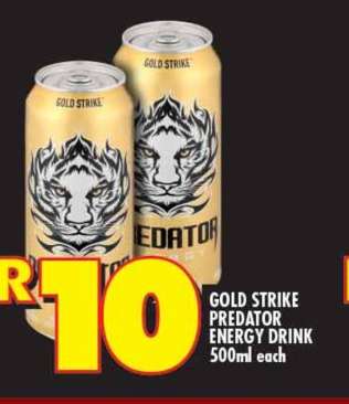 GOLD STRIKE PREDATOR ENERGY DRINK