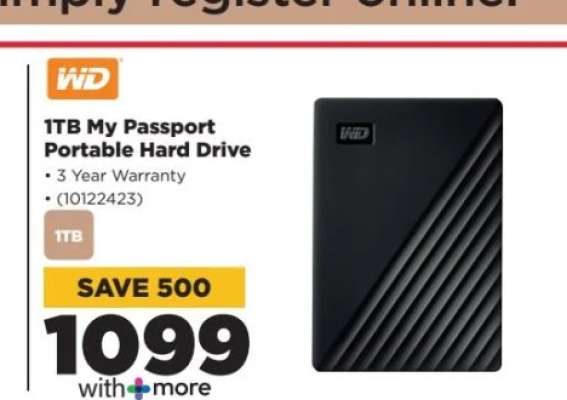 1TB My Passport Portable Hard Drive