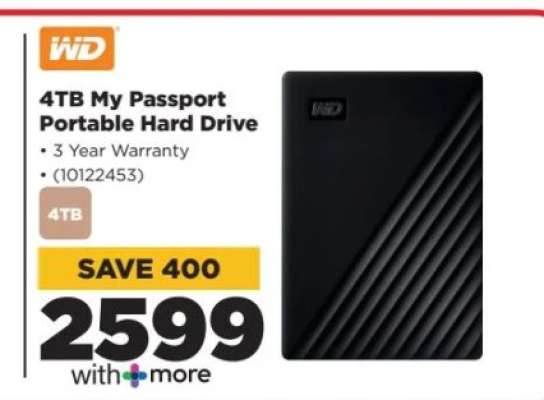 4TB My Passport Portable Hard Drive