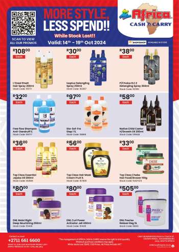 Africa Cash & Carry catalogue  - 14/10/2024 - 19/10/2024.