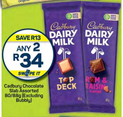 Cadbury Dairy Milk Chocolate Slab Assorted