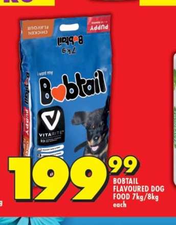 BOBTAIL FLAVOURED DOG FOOD 7kg/8kg