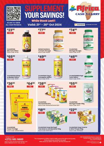 Africa Cash & Carry catalogue  - 21/10/2024 - 26/10/2024.