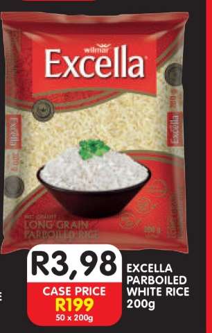 Excella Parboiled White Rice 200g