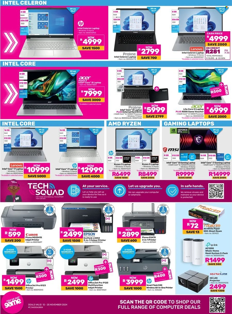 Game specials - 12/11/2024 - 25/11/2024. Page 1