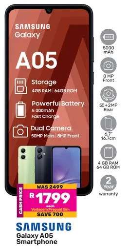 Samsung Galaxy A05 Smartphone