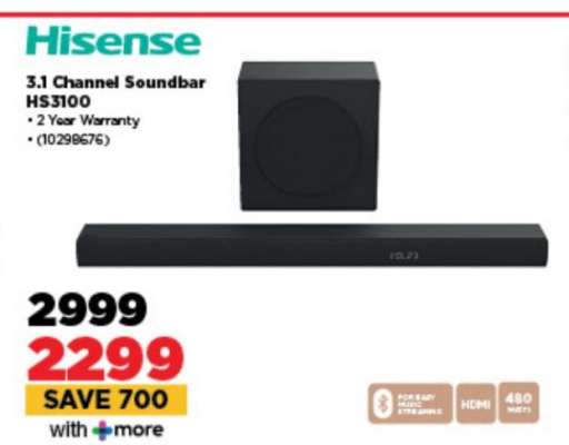 Hisense 3.1 Channel Soundbar HS3100