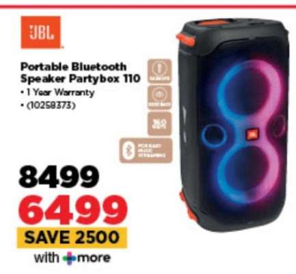 JBL Portable Bluetooth Speaker Partybox 110