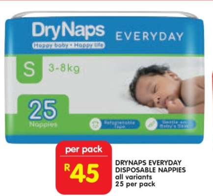 DRYNAPS EVERYDAY DISPOSABLE NAPPIES