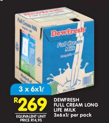 DEWFRESH FULL CREAM LONG LIFE MILK