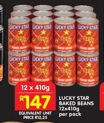 LUCKY STAR BAKED BEANS 12x410g