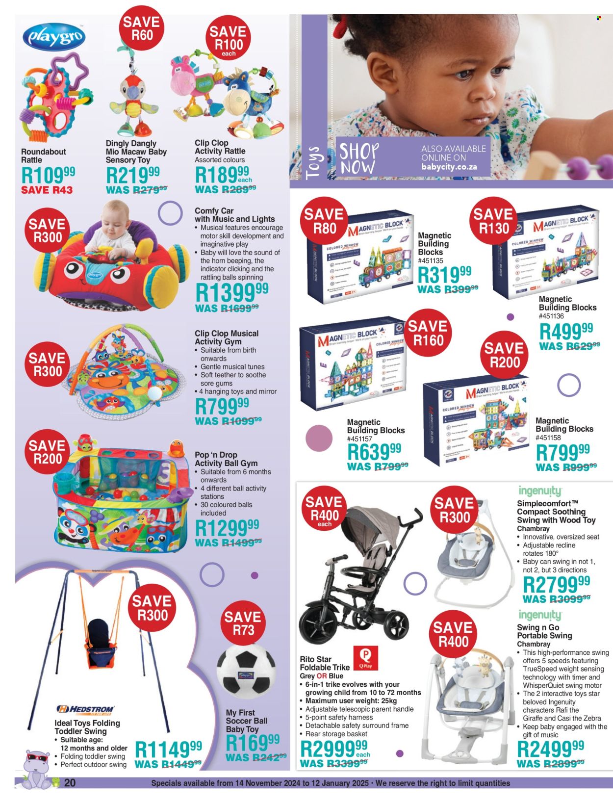 Baby City specials - 14/11/2024 - 12/01/2025. Page 1