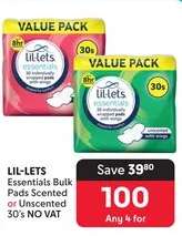 Lil-LETS Essentials Bulk Pads Scented or Unscented