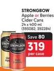 STRONGBOW Apple or Berries Cider Cans