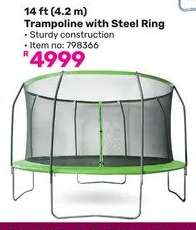 Bouceking 14 Ft (4.2m) Trampoline With Steel Ring