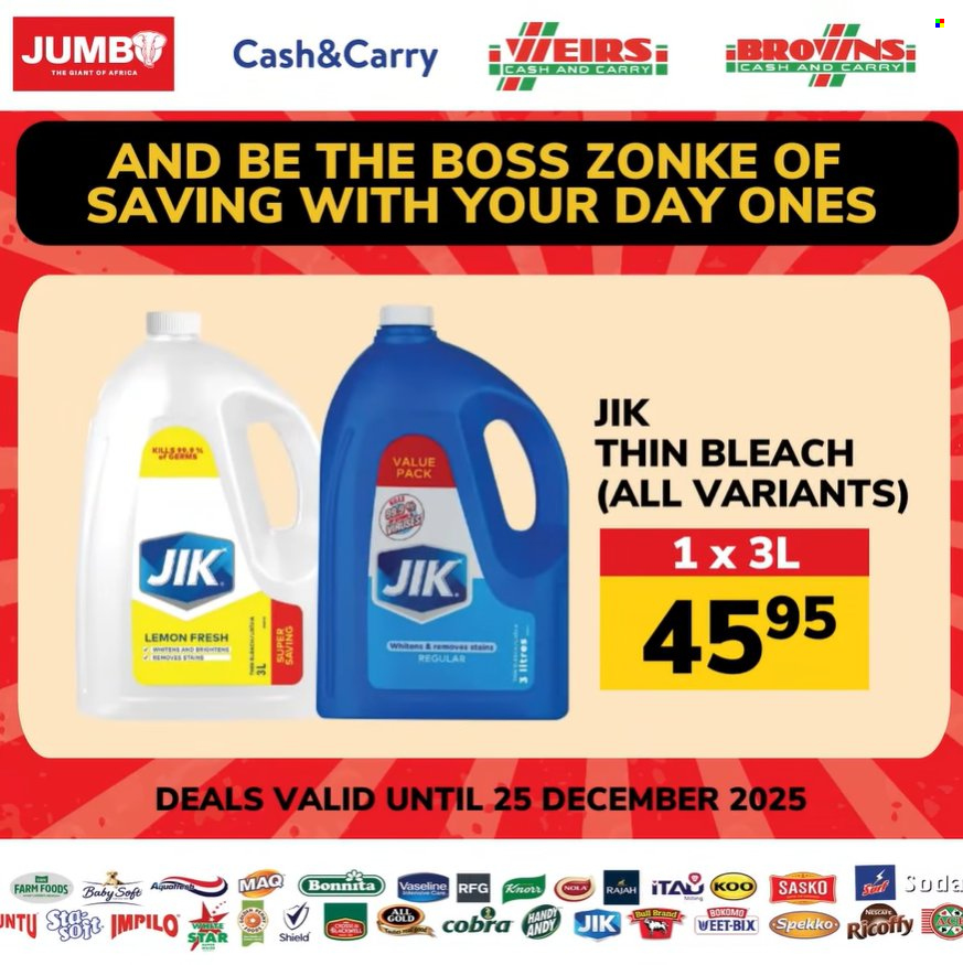 Jumbo Cash & Carry specials - 26/11/2024 - 25/12/2025. Page 1