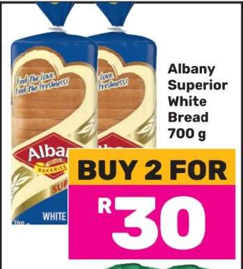 Albany Superior White Bread-For 2 x 700g