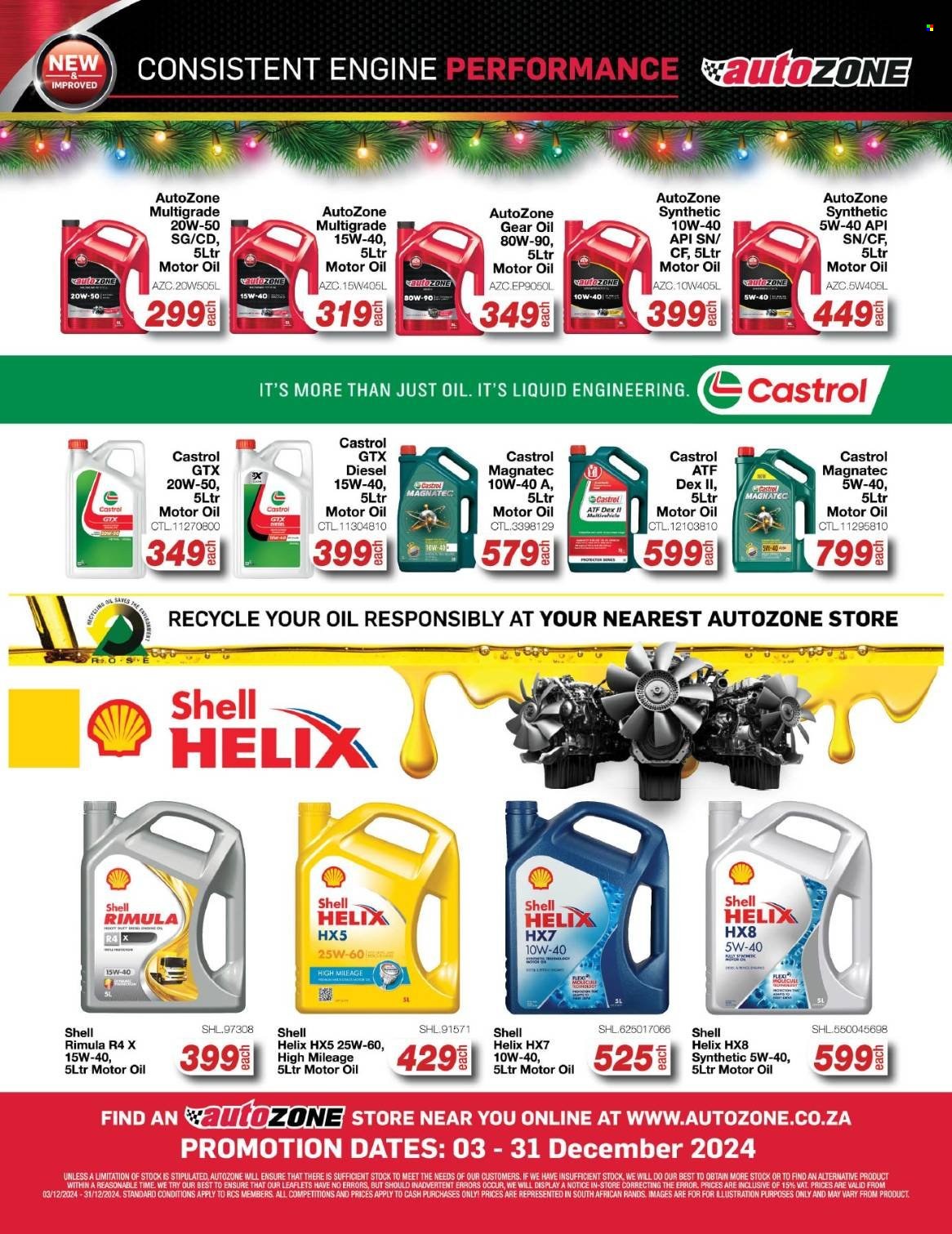 AutoZone specials - 03/12/2024 - 31/12/2024. Page 1